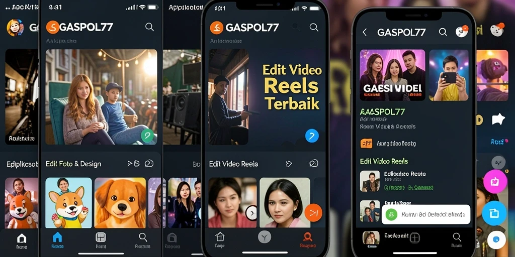 Tampilan antarmuka GASPOL77 yang memukau untuk Edit Video Reels.
