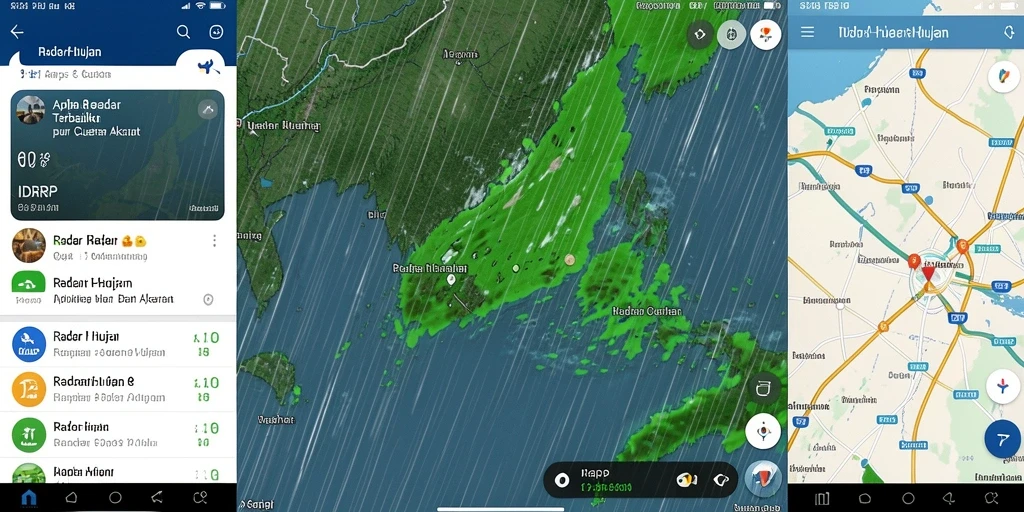 Tampilan radar hujan terkini dari aplikasi IDRRP.