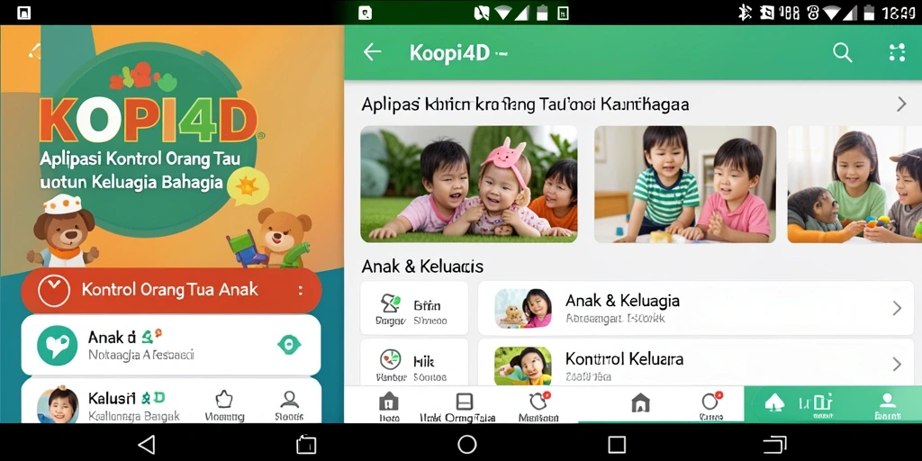 Antarmuka KOPI4D yang ramah pengguna untuk kontrol orang tua.