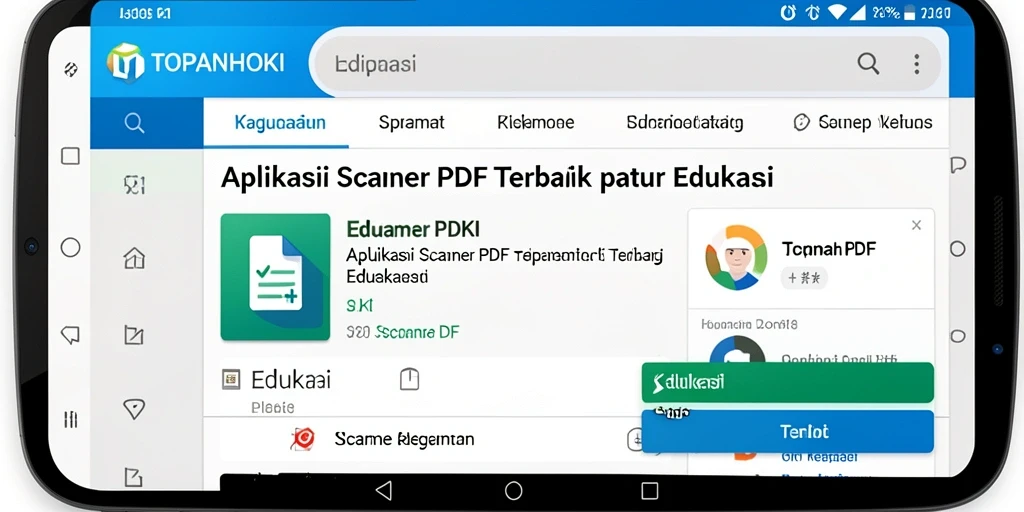 Tampilan antarmuka utama TOPANHOKI untuk pemindaian PDF.