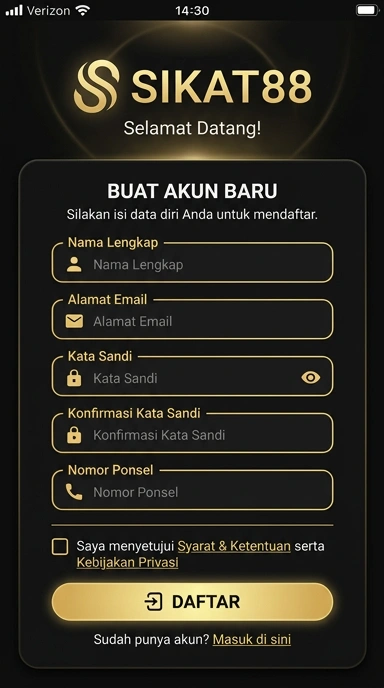 Panduan Registrasi Akun Baru Sikat88 untuk Android